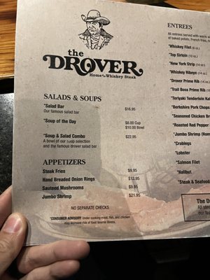 Menu photo 2 The Drover Steakhouse Omaha, NE Menu photo 2 The Drover Steakhouse Omaha, NE