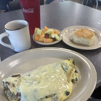 The Plantation Diner - Egg white omelet, fresh fruits, biscuit and coffee - Diners Near Me - Plantation, Florida The Plantation Diner - Egg white omelet, fresh fruits, biscuit and coffee - Diners Near Me - Plantation, Florida