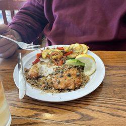Out Of The Ordinary Restaurant & Hickory Sports Bar - Chicken Piccata with sautéed veggies