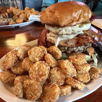 Garibaldi Portside Bistro - The "Big G" with tots. - American Near Me - Garibaldi, Oregon