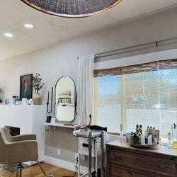 One of many hair stations