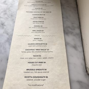 Aliment - Happy hour menu - New American Near Me - San Francisco, California