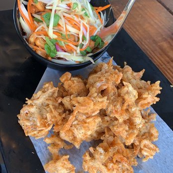 Khao Nom - Crispy shrimp and mango salad ($14). Overpriced. - Desserts Near Me - Elmhurst, New York