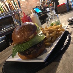 Burger and fries