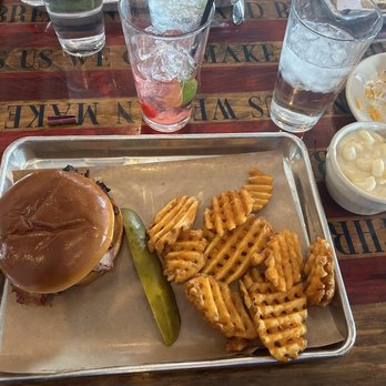 B & C Barbeque - Brisket Sandwich, waffle fries, Mac and Cheese, Cherry Limeade with rum. - Barbeque Near Me - Wichita, Kansas B & C Barbeque - Brisket Sandwich, waffle fries, Mac and Cheese, Cherry Limeade with rum. - Barbeque Near Me - Wichita, Kansas