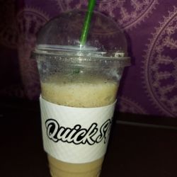 Quick Sip - There's nothing Quick about a 6 minute wait for two Carmel macchiatos,  $12  , flavorless,  and I was the only person there
