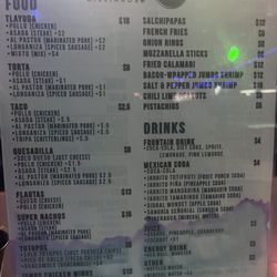 Champion Billiards - Menu
