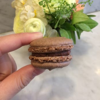 Ellie's - Chocolate pb macaron! Tastes like a fancy Reese's cup - Breakfast & Brunch Near Me - Providence, Rhode Island