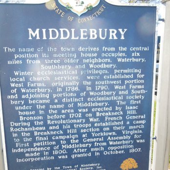 Middlebury Historical Marker - Landmarks & Historical Buildings Near Me - Middlebury, Connecticut Middlebury Historical Marker - Landmarks & Historical Buildings Near Me - Middlebury, Connecticut