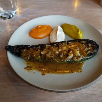 Vicia - Grilled Zucchini Steak! Yummy! - New American Near Me - St. Louis, Missouri Vicia - Grilled Zucchini Steak! Yummy! - New American Near Me - St. Louis, Missouri