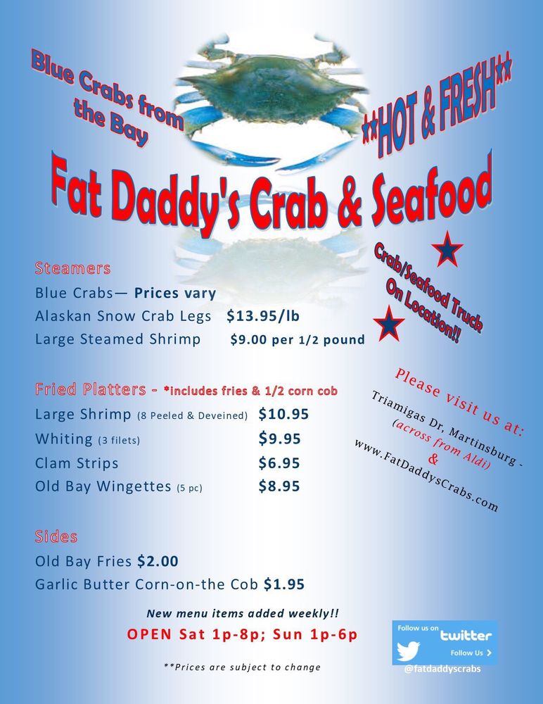 FAT DADDY’S CRAB & SEAFOOD Updated October 2024 32 Triamigas Dr