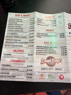 Menu photo 1 Dough Boyz Pizza Longwood, FL Menu photo 1 Dough Boyz Pizza Longwood, FL