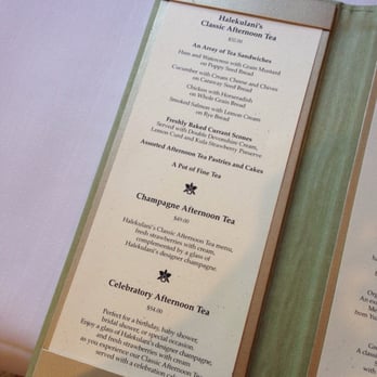 Halekulani Afternoon Tea - Menu - Tea Rooms Near Me - Honolulu, Hawaii Halekulani Afternoon Tea - Menu - Tea Rooms Near Me - Honolulu, Hawaii