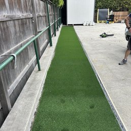 Strip of turf at fire station for sled workouts and battle ropes or whatever other exercises we dream up. Strip of turf at fire station for sled workouts and battle ropes or whatever other exercises we dream up.