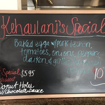 Kehaulani's Cafe - Special 5/26/18 - Breakfast & Brunch Near Me - Vallejo, California Kehaulani's Cafe - Special 5/26/18 - Breakfast & Brunch Near Me - Vallejo, California
