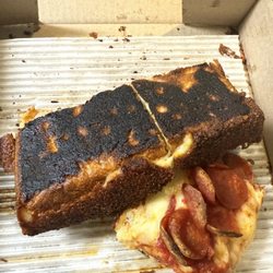 Midland Pizza Factory - Burnt pizza