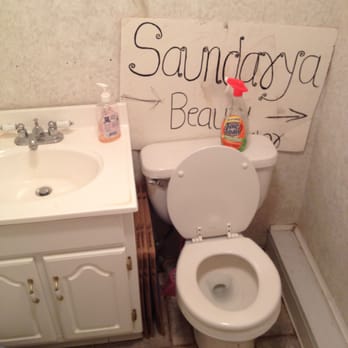 Saundarya Beauty Parlor - a flimsy sign on top of the toilet, for what? The floor is filthy. - Skin Care Near Me - Mariden, Connecticut Saundarya Beauty Parlor - a flimsy sign on top of the toilet, for what? The floor is filthy. - Skin Care Near Me - Mariden, Connecticut