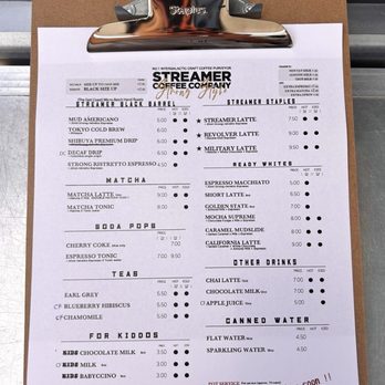 Streamer Coffee Company - Menu - Coffee & Tea Near Me - West Hollywood, California Streamer Coffee Company - Menu - Coffee & Tea Near Me - West Hollywood, California