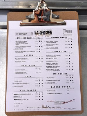 Menu photo 2 Streamer Coffee Company West Hollywood, CA Menu photo 2 Streamer Coffee Company West Hollywood, CA
