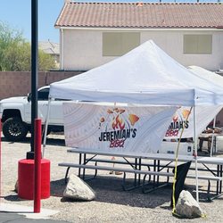 Tent set up on Blue Diamond Road