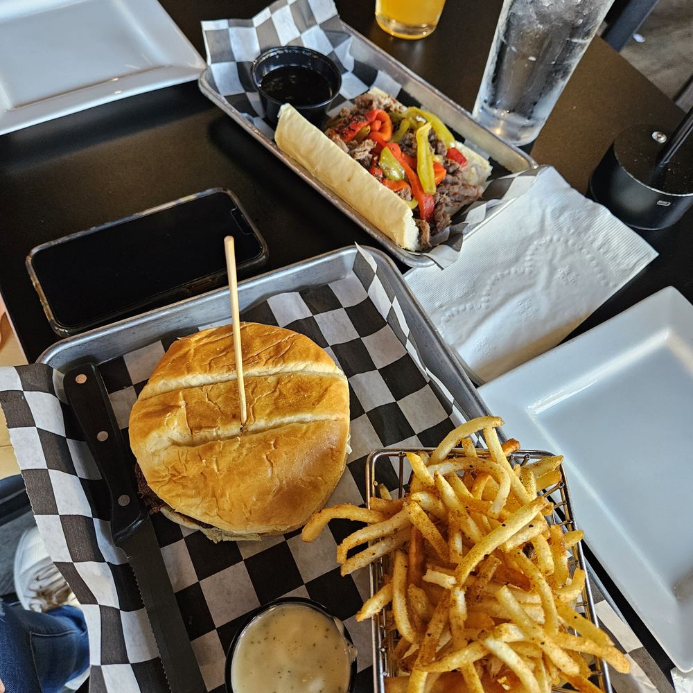 Sebastian's Ale and Whiskey House - Italian beef 'wich, pulled pork 'wich, and cajun fries - Sports Bars Near Me - Brookfield, Illinois