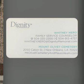 Mount Olivet Cemetery - Mr. Nero is exceptional. - Funeral Services & Cemeteries Near Me - New Orleans, Louisiana Mount Olivet Cemetery - Mr. Nero is exceptional. - Funeral Services & Cemeteries Near Me - New Orleans, Louisiana