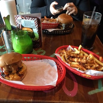 Almost Famous - Down and out burger and bacon bacon fries - New American Near Me - Manchester, LAN