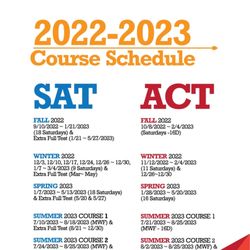 Y2 Academy - Bridgewater - SAT/ACT 2023 Course Schedule