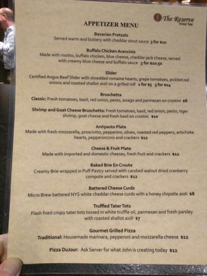 Menu photo 3 The Reserve Bar Rochester, NY Menu photo 3 The Reserve Bar Rochester, NY