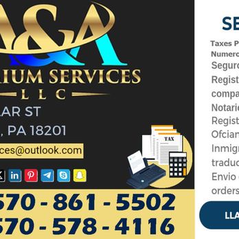 A & A Premium Services - Our Services - Tax Services Near Me - Hazleton, Pennsylvania A & A Premium Services - Our Services - Tax Services Near Me - Hazleton, Pennsylvania