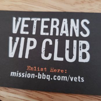 Mission BBQ - For Vets, go get a free sandwich on them. You served, and they want to serve those that served. - Barbeque Near Me - Brookfield, Wisconsin