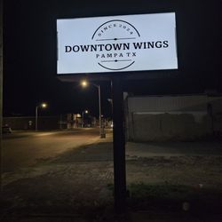 Downtown Wings - Street sign