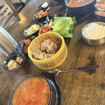 Moobongri Soondae - Tofu soup, steam pork and soup - Korean Near Me - San Gabriel, California