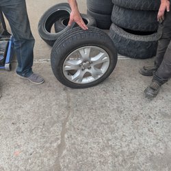 North Coast Tire - Our old tire, pre- inspection.