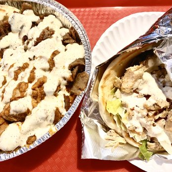 The Halal Guys - Combo Platter & Chicken Sandwich - Halal Near Me - Cerritos, California The Halal Guys - Combo Platter & Chicken Sandwich - Halal Near Me - Cerritos, California