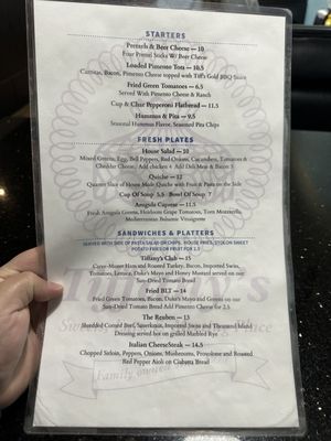 Menu photo 4 Tiffany's Columbia, SC
