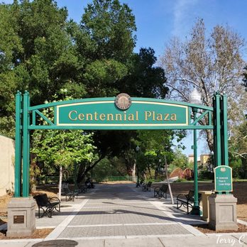 Centennial Bridge and Plaza - Entrance to the promenade to Centennial Plaza & Creek Bridge. 09 May 2020 - Landmarks & Historical Buildings Near Me - Atascadero, California Centennial Bridge and Plaza - Entrance to the promenade to Centennial Plaza & Creek Bridge. 09 May 2020 - Landmarks & Historical Buildings Near Me - Atascadero, California