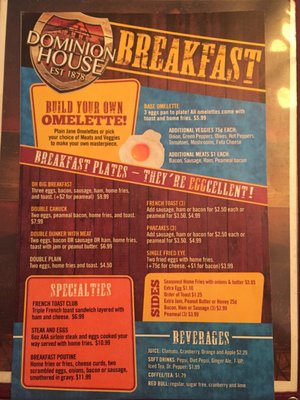 Menu photo 2 Dominion House Windsor, ON