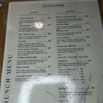 Agave & Maiz - Menu - Mexican Near Me - New York, New York