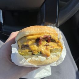 Triple bacon cheeseburger Triple bacon cheeseburger