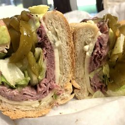 The Surf Rider- award winning sub! Roast Beef , Provolone cheese, pesto Mayo, lettuce, sweet peppers- a great one. The Surf Rider- award winning sub! Roast Beef , Provolone cheese, pesto Mayo, lettuce, sweet peppers- a great one.