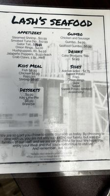 Menu photo 2 Lash's Restaurant Rogersville, AL