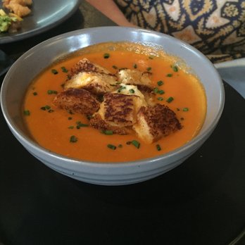 Oak - Tomato Soup w/ Grilled Cheese Bites - New American Near Me - Laguna Beach, California Oak - Tomato Soup w/ Grilled Cheese Bites - New American Near Me - Laguna Beach, California