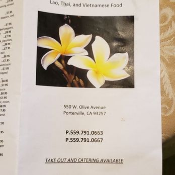 Vientiane Cuisine - Menu - Vietnamese Near Me - Porterville, California
