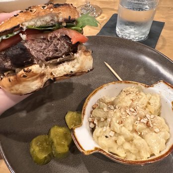 Lockwood Distilling - My "pink" burger that had no pink, but still tasted good - Distilleries Near Me - Richardson, Texas