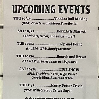 Soundgrowler Brewing - Interesting events happening all the time here! For is for October 2023 - Mexican Near Me - Tinley Park, Illinois Soundgrowler Brewing - Interesting events happening all the time here! For is for October 2023 - Mexican Near Me - Tinley Park, Illinois