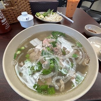 Pho Namdo - Pho: rare steak and brisket Thai Tea - Noodles Near Me - Woodland, California
