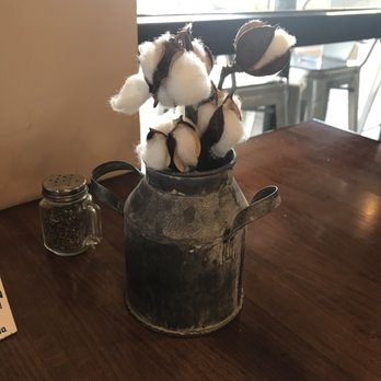Dos Gordos - The cotton plant on the table for decor. - Mexican Near Me - Phoenix, Arizona