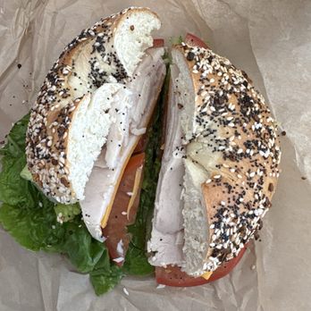 Cassidys Corner Cafe - Turkey and cheddar on a bagel - Coffee & Tea Near Me - Lakewood, California