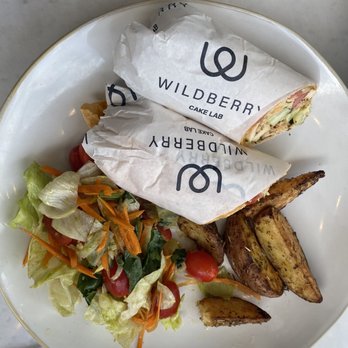 Wildberry - Chicken adobo wrap with potatoes and salad - Desserts Near Me - Brooklyn, New York